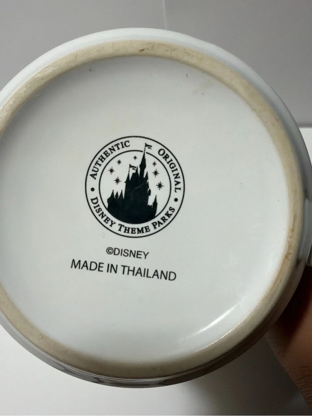 Walt Disney World Disney Parks Mickey Mouse 3D Coffee Mug White Red interior cup